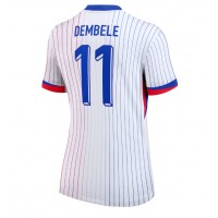 France Ousmane Dembele #11 Replica Away Shirt Ladies Euro 2024 Short Sleeve